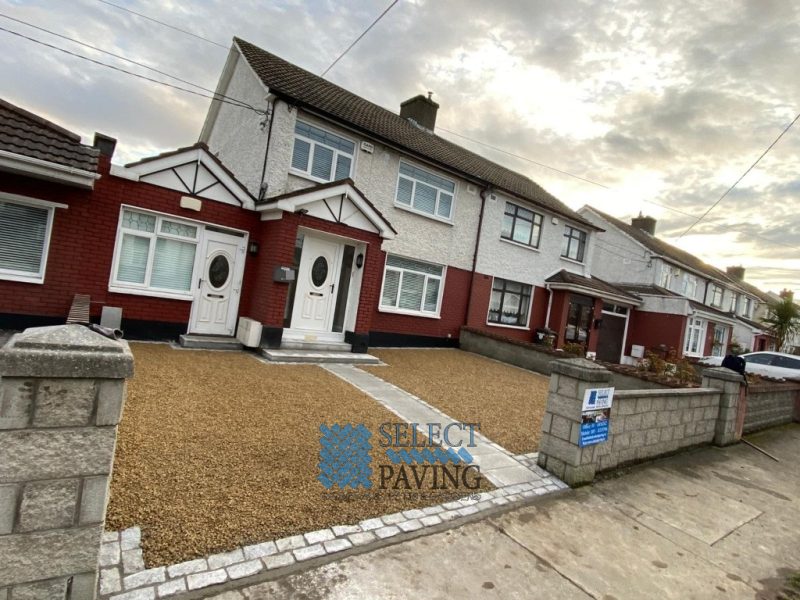 Ballylusk Gravel Driveway with Cobblestone Pathway in Coolock, Dublin (4)