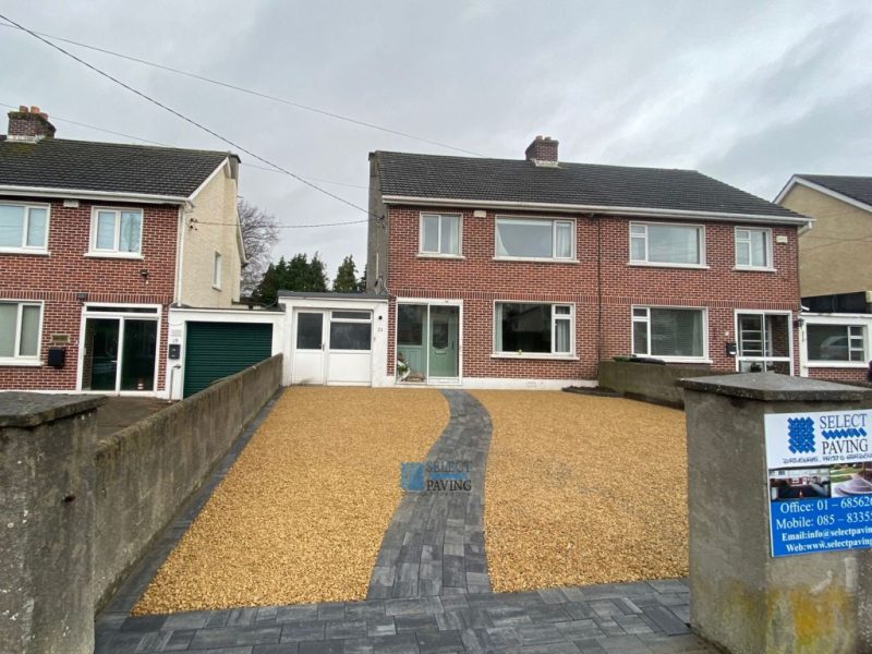 Gravel Driveway with Cobblestone Apron and Pathway in Blackrock, Dublin (2)
