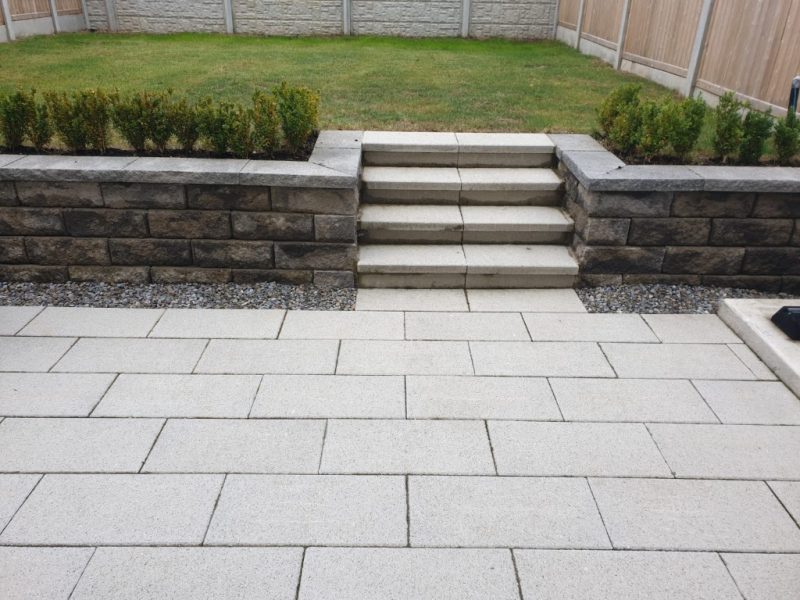 Patio with Connemara Walling in Dundrum, Dublin (2)