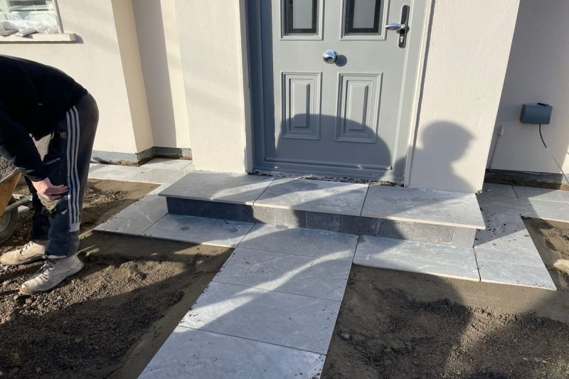 Driveway with Gravel and Porcelain Slabs in Coolock, Dublin (3)