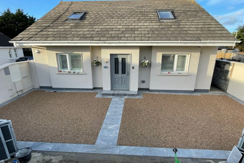 Driveway with Gravel and Porcelain Slabs in Coolock, Dublin (7)