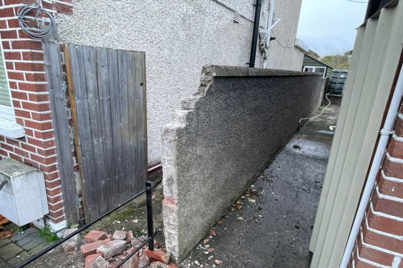 New Wall with Brick Pillar Project in Templeogue, Dublin (1)