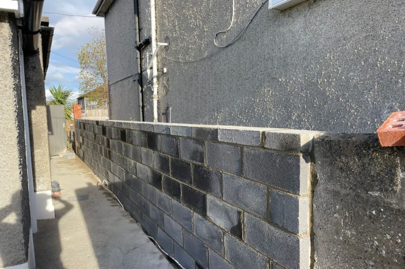 New Wall with Brick Pillar Project in Templeogue, Dublin (2)