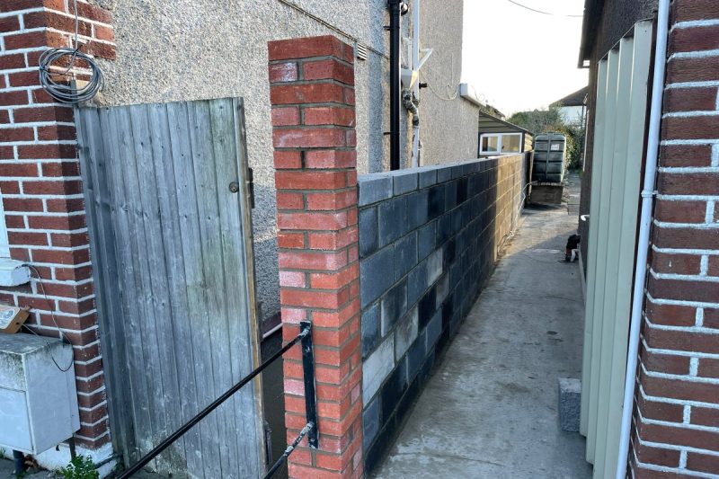 New Wall with Brick Pillar Project in Templeogue, Dublin (3)