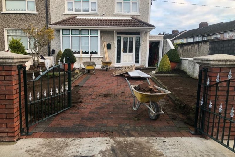 Tarmacadam Driveway with Natural Granite Step, Raised Kerb and Artificial Grass in Artane, Dublin (2)