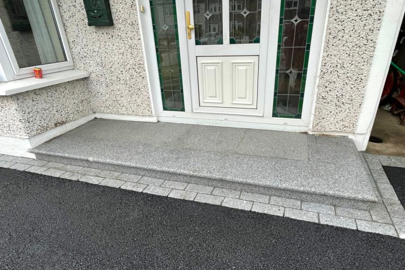 Tarmacadam Driveway with Natural Granite Step, Raised Kerb and Artificial Grass in Artane, Dublin (3)
