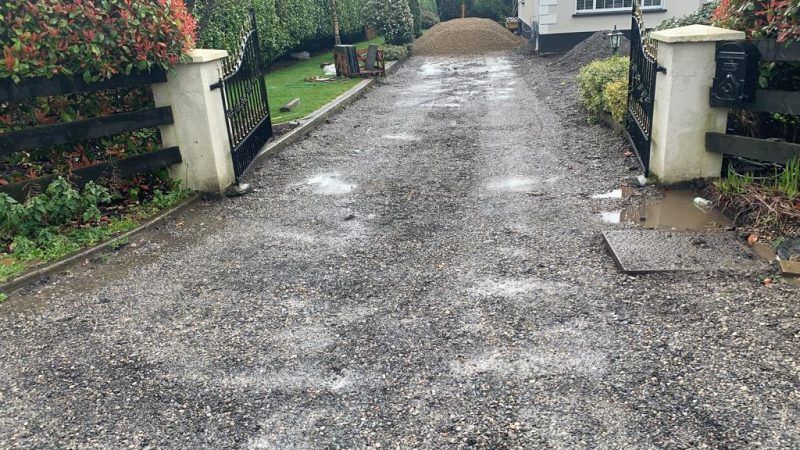 Gravelled Driveway with Tarmac Apron and Limestone Slabbed Patio in Tullamore, Co. Offaly (2)