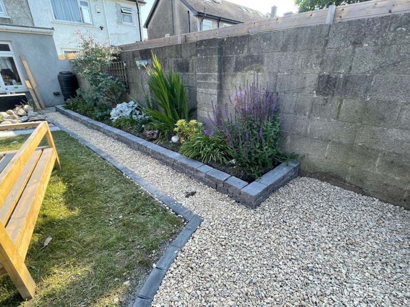 Patio with Silver Granite Slabs and Gravelled Pathway in Raheny, Dublin (3)
